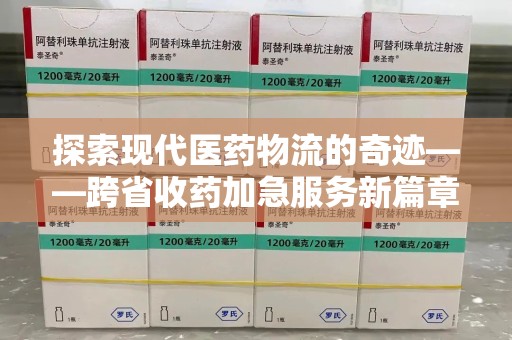 安阳探索现代医药物流的奇迹——跨省收药加急服务新篇章